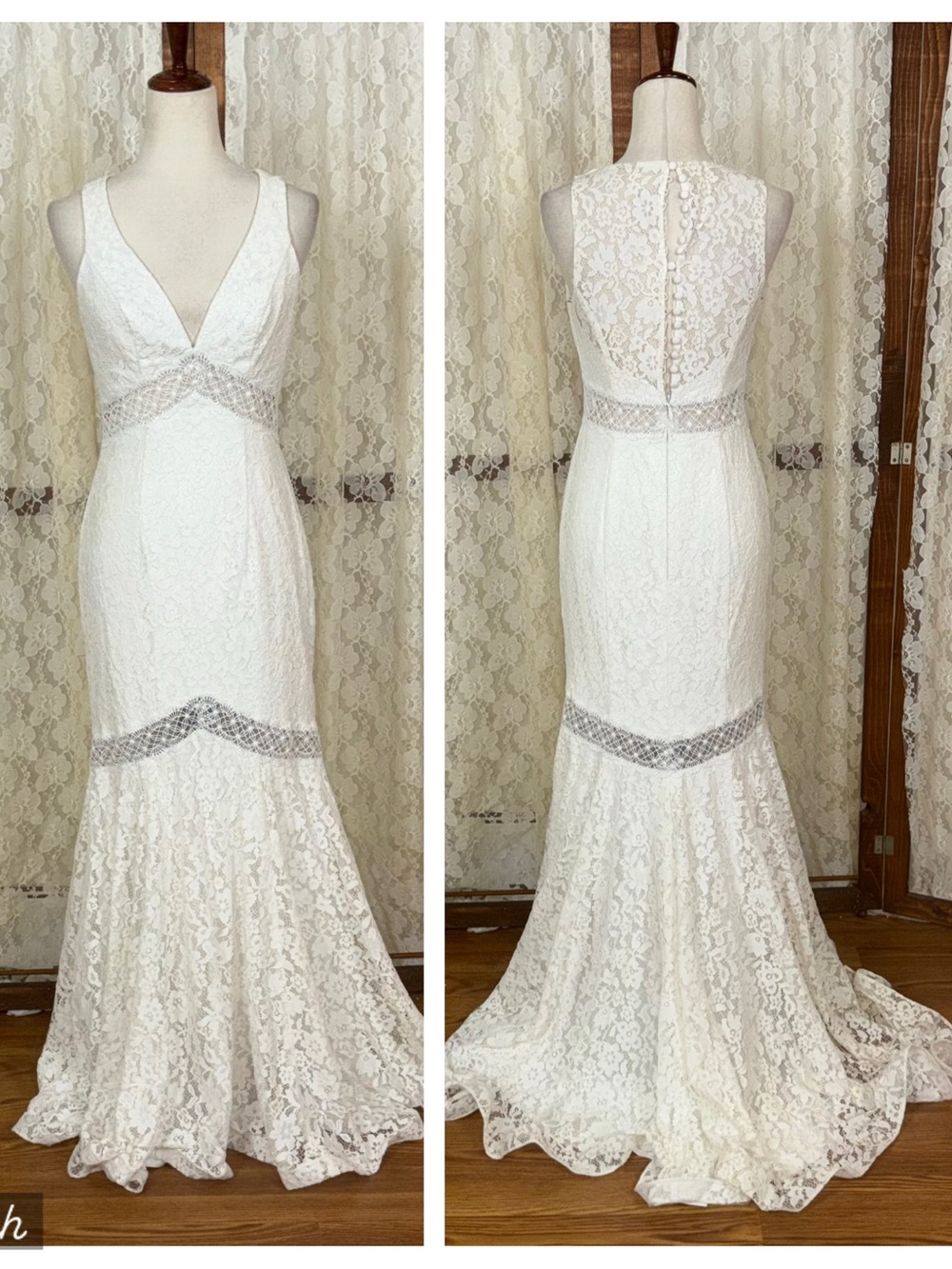 Gorgeous Galina Bohemian Lace Wedding Gown